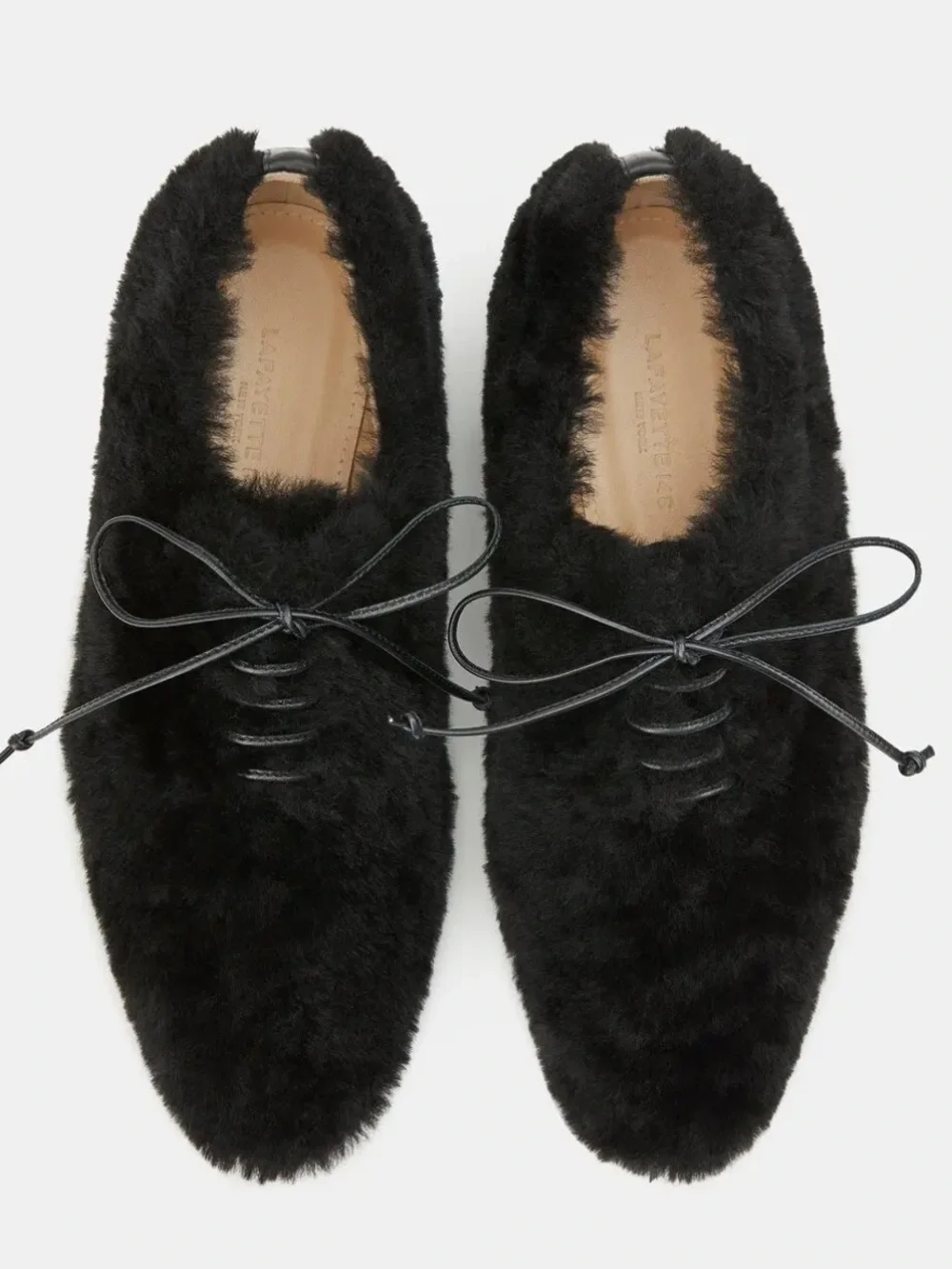 LAFAYETTE 148 NEW YORK Shearling Laceup Derbyblack Men's Black